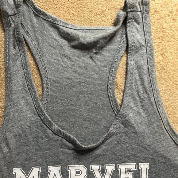 Marvel Women Medium Racerback Hulk Iron Man Thor‎ Gray Comic Hi-lo Tank Top (Z) - Picture 3 of 4